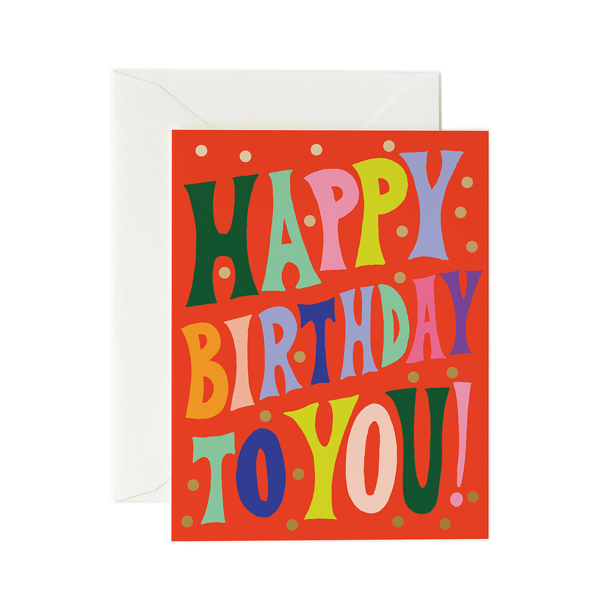 3x Rifle Paper Co 11x14cm Blank Single Greeting Card w/ Envelope - Groovy Birthday