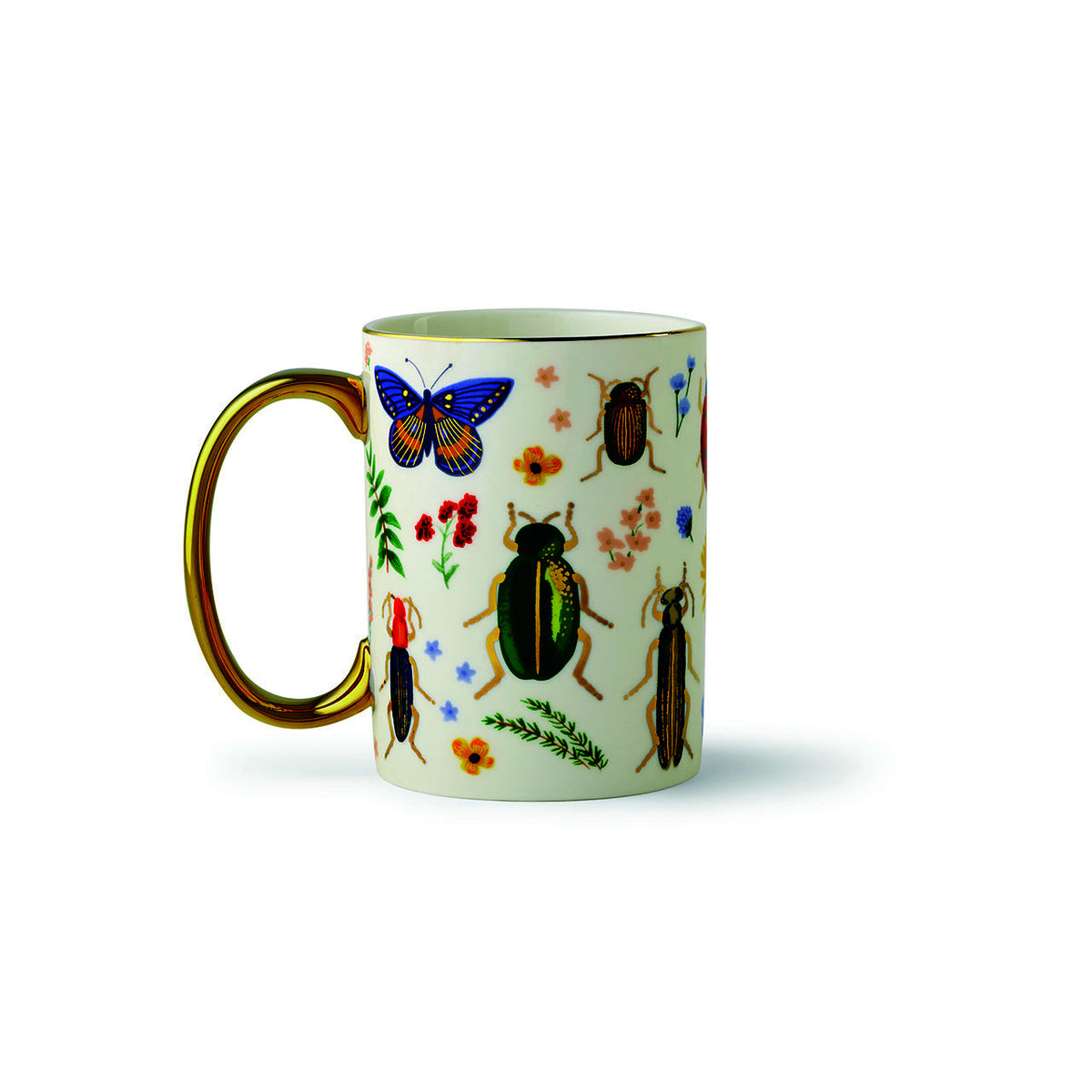 Rifle Paper Co Porcelain Mug Gilded Rim Coffee/Beverage - Curio