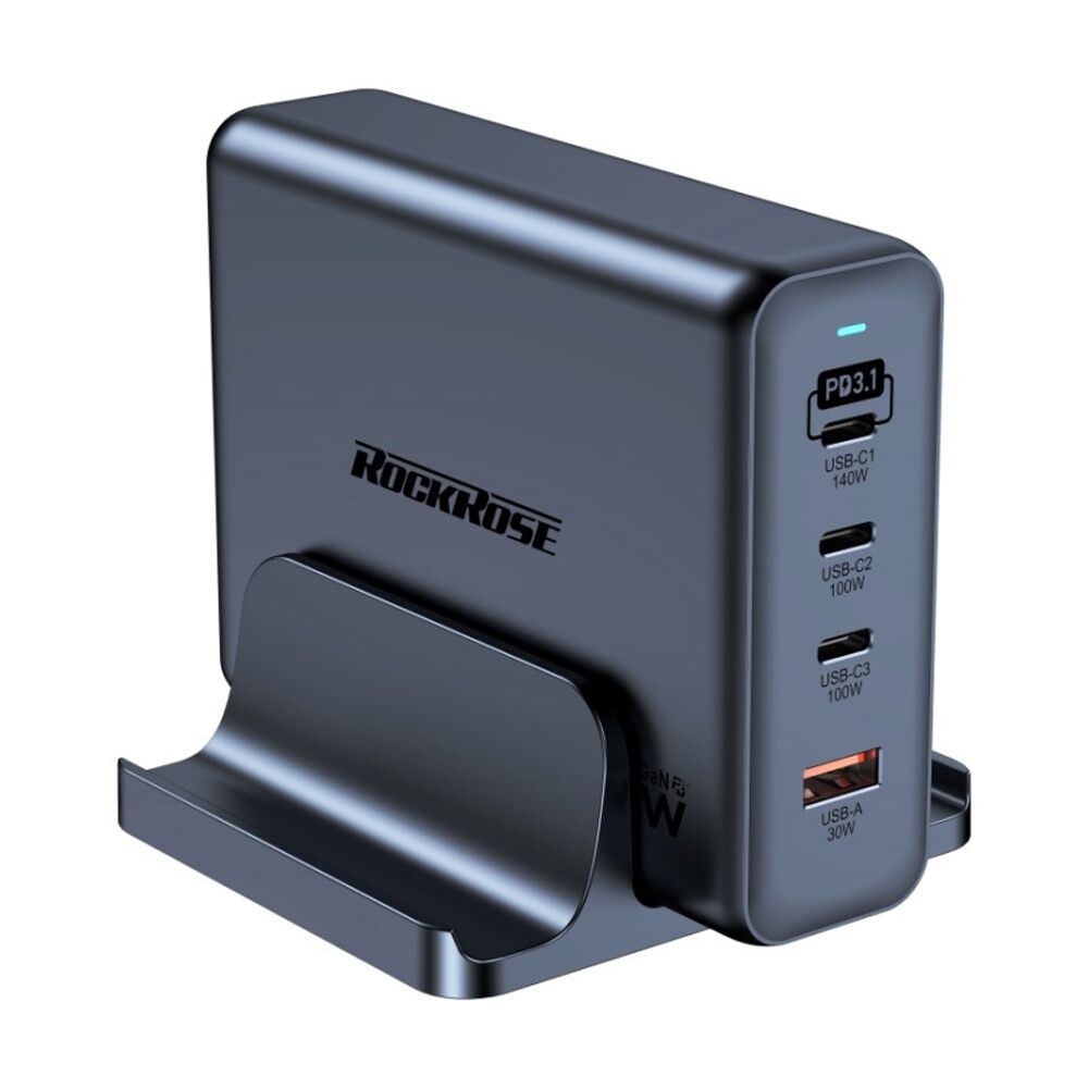 Rockrose Infinito G240 240W 4-Port Charging Station Space Grey