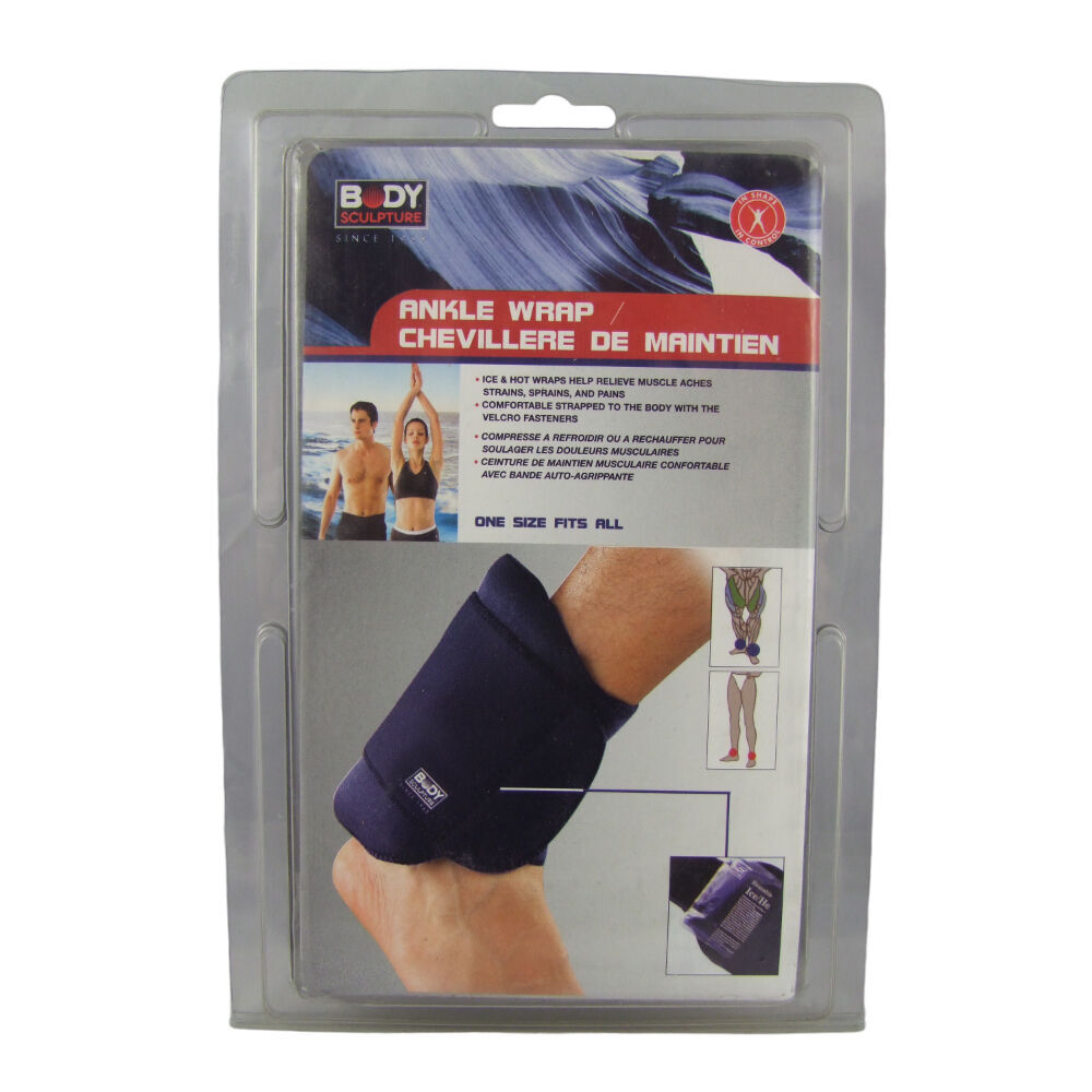 2PK Body Sculpture Ankle Support Wrap Protector Hot/Cold Therapy Neoprene