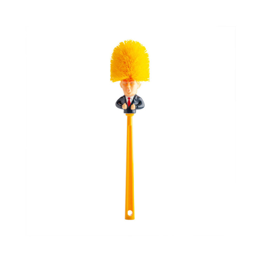 3PK Toilet Brush Donald Shaped Novelty Multicoloured Bathroom Accessory Set