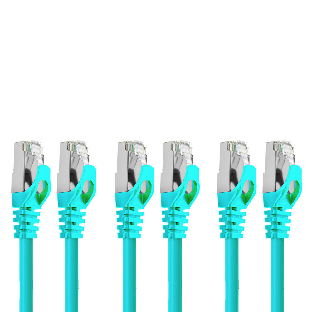 3PK Cruxtec RJ45 LAN CAT7 10GbE 1m Triple Shielding Ethernet Cable - Green