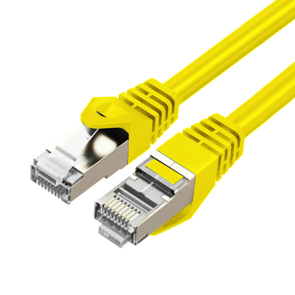 Cruxtec RJ45 LAN CAT7 10GbE 30m Triple Shielding Ethernet Cable - Yellow