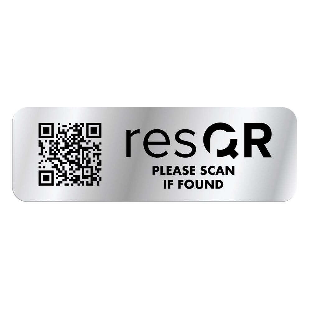 6pc resQR Sticker Pack Lost Item Recovery Heavy Duty Stickers with 3 Sizes