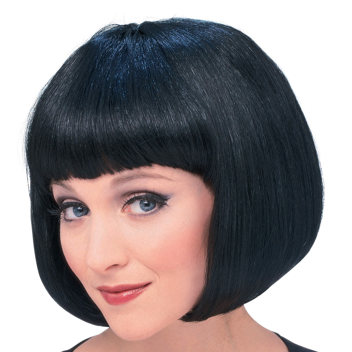 Supermodel Short Black Hair Wig Costume Accessory Adult