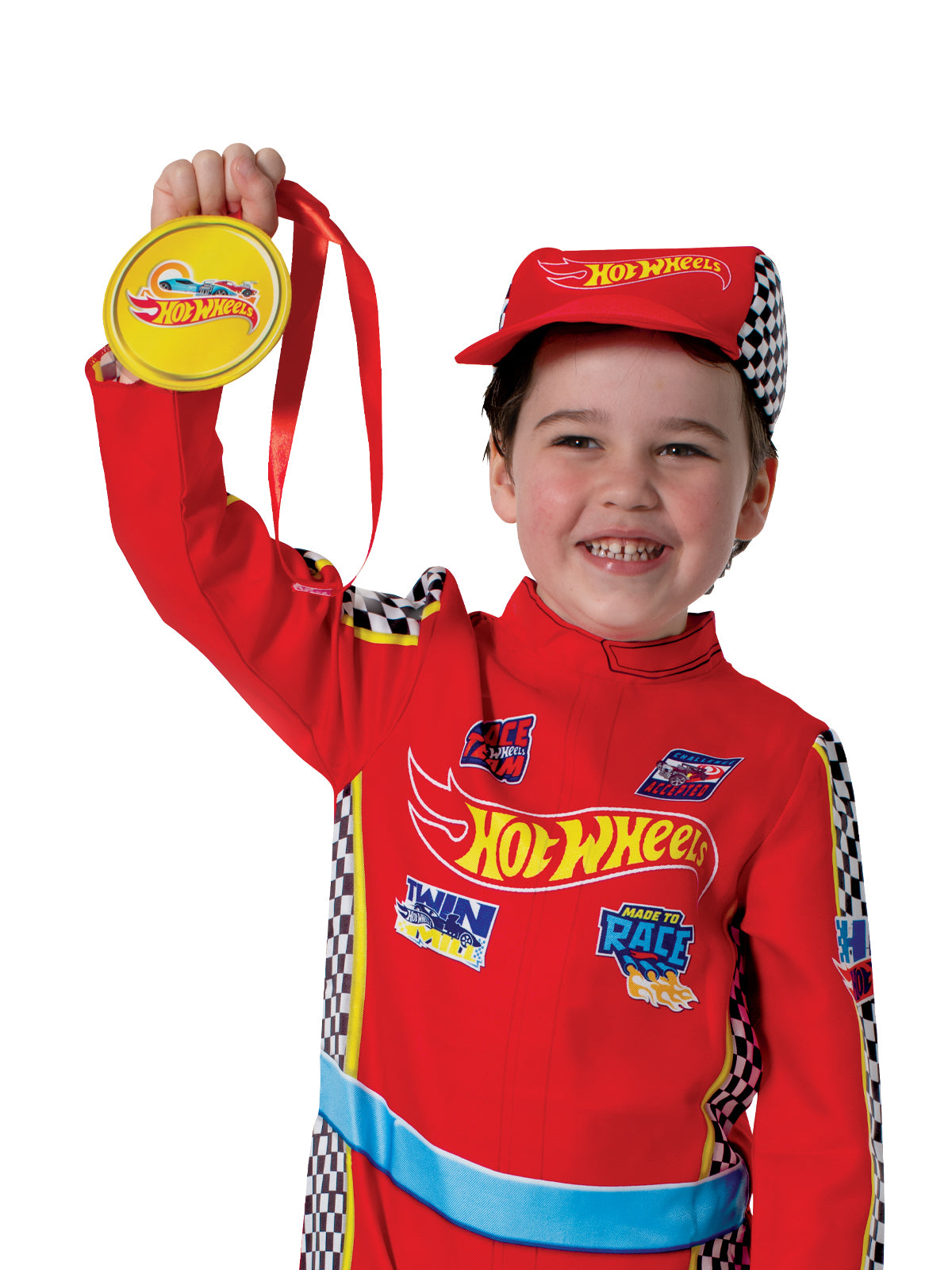 Marvel Hot Wheels Racing Suit Costume Kids Size 3-5y