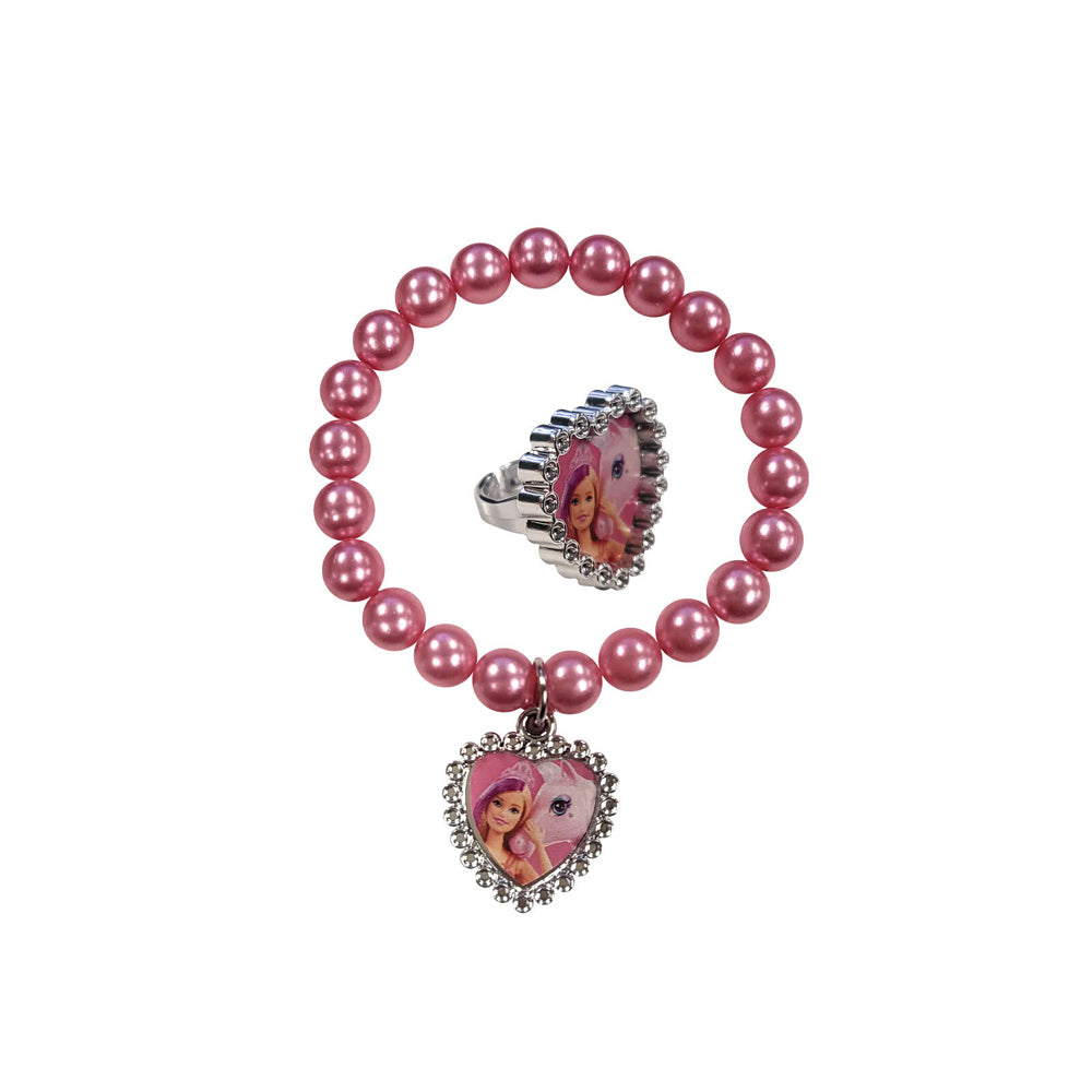 2PK Mattel Barbie Bracelet & Ring Set Dress Up Accessory - Child