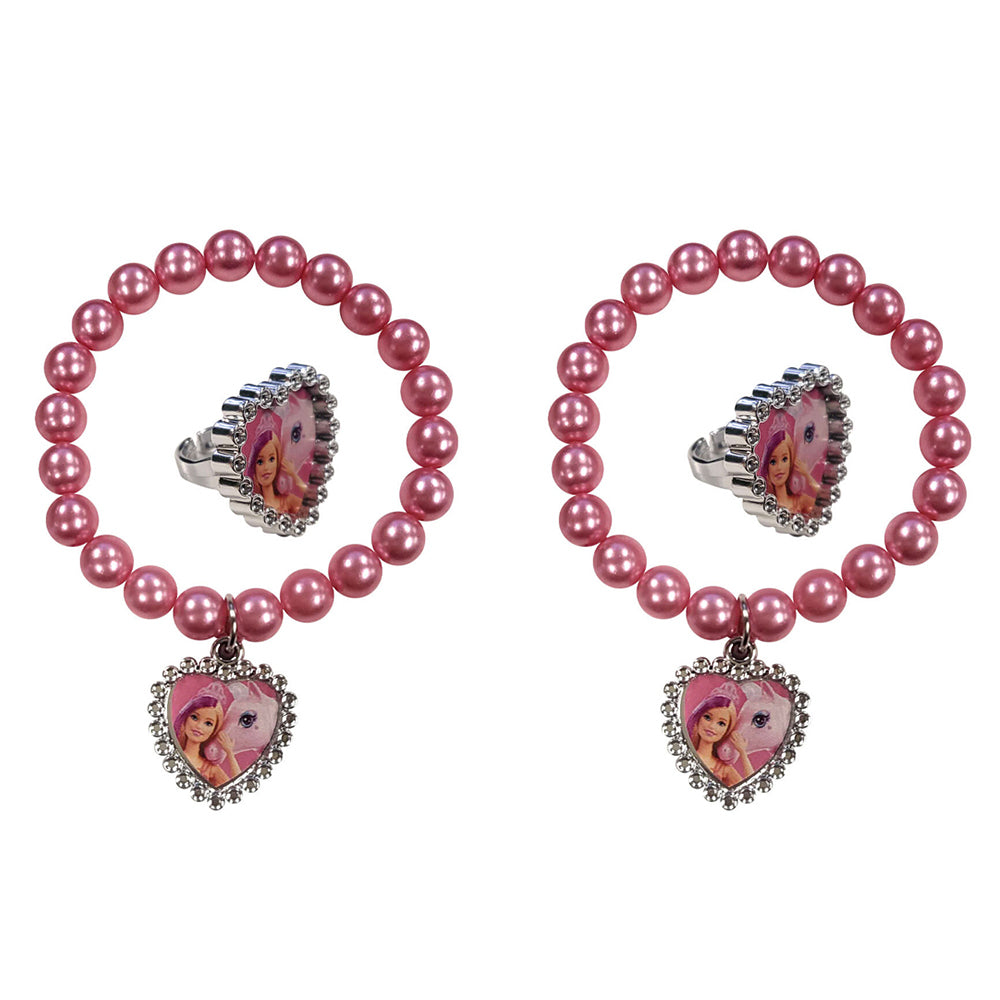 2PK Mattel Barbie Bracelet & Ring Set Dress Up Accessory - Child