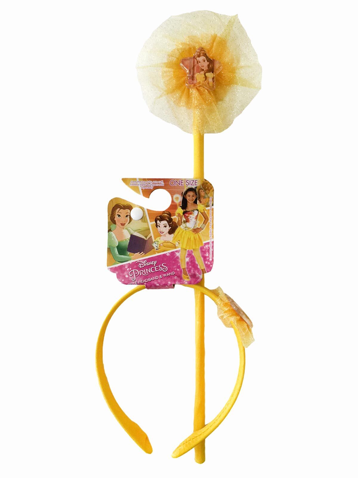 3PK Disney Princess Belle Headband & Wand Costume Accessory - Child