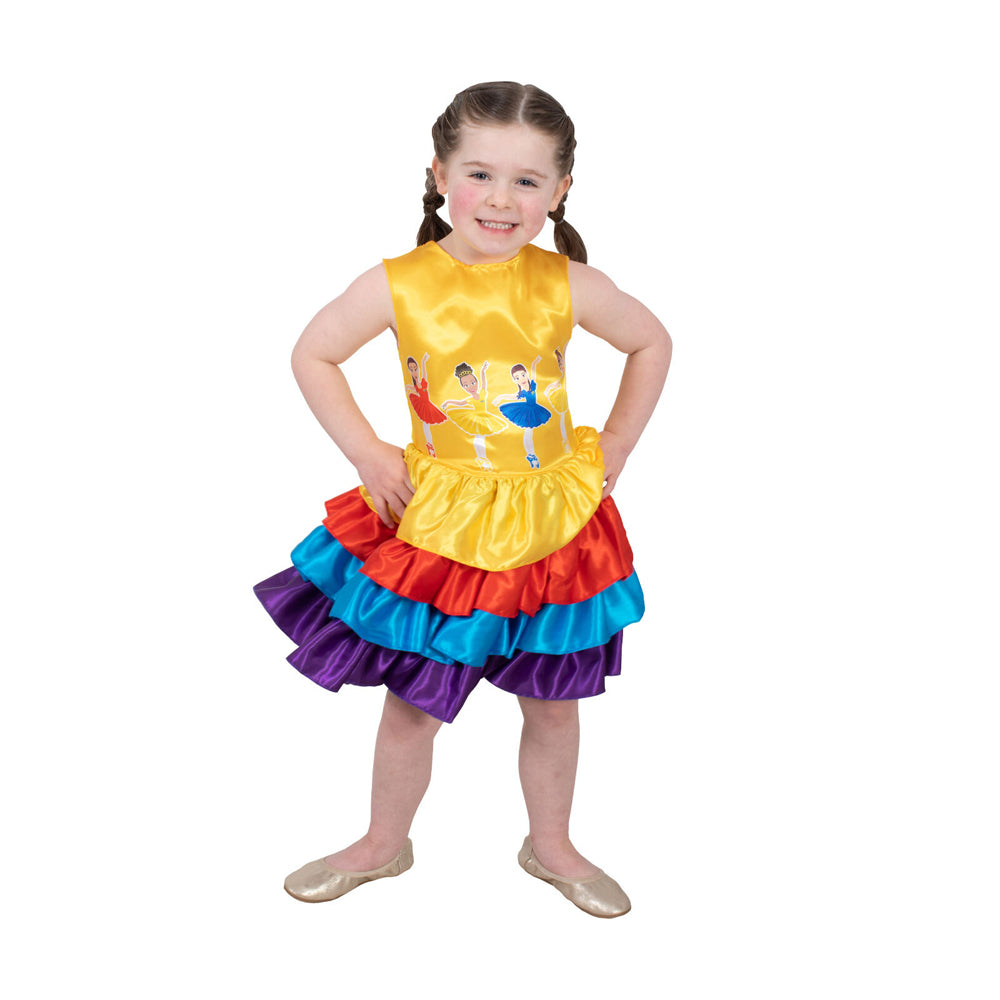 The Wiggles Wiggles Ballerina Multi-Coloured Dress Costume Party Dress-Up - Size 3-5y