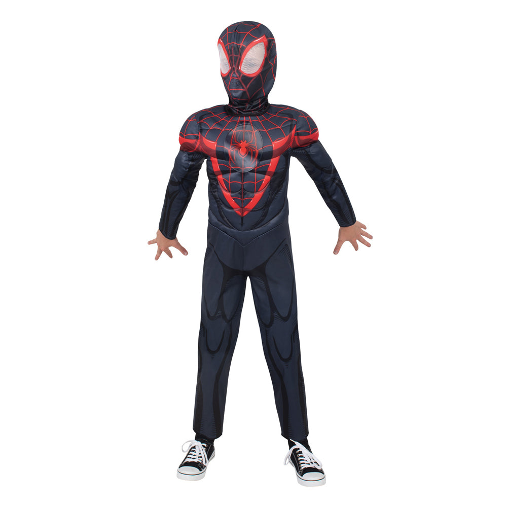 Spiderman Size Miles Morales Deluxe Lenticular Kids Costume