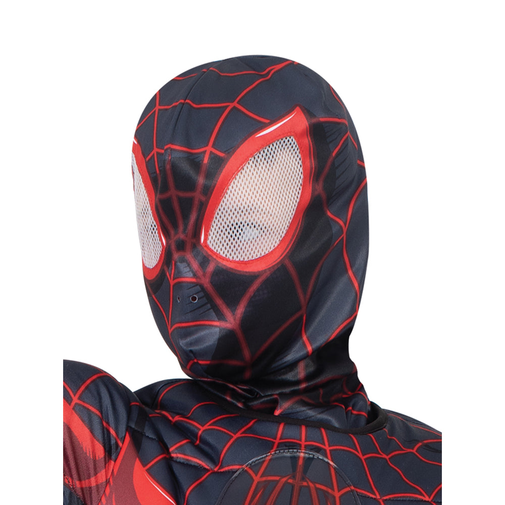 Spiderman Size Miles Morales Deluxe Lenticular Kids Costume