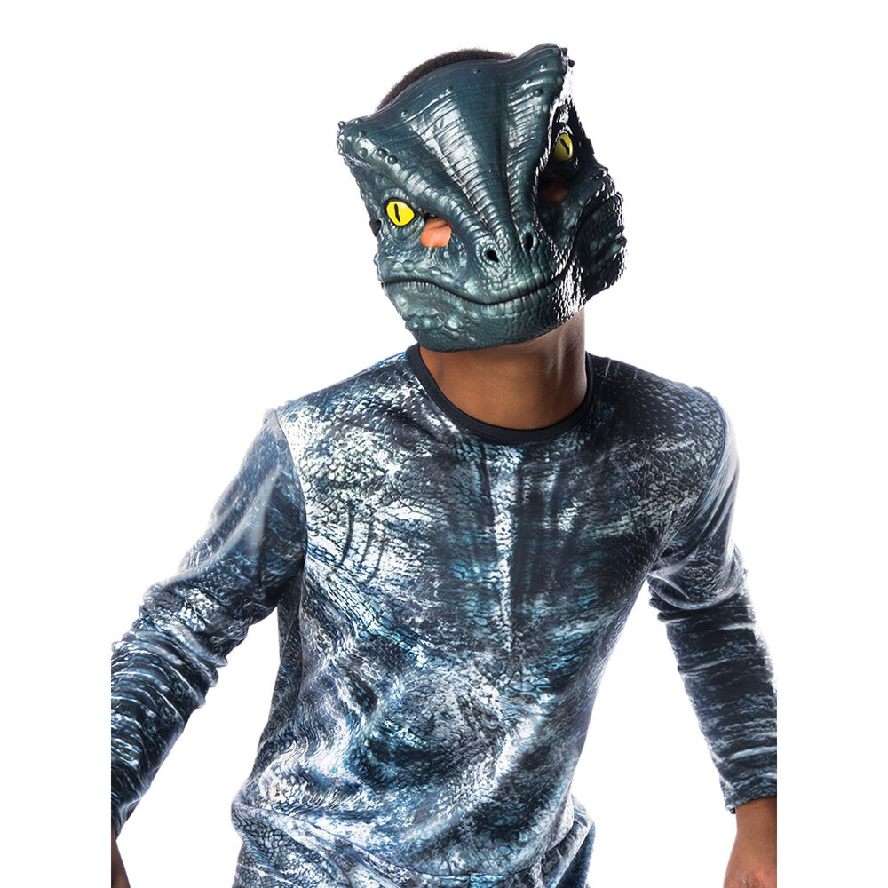 Jurassic Park Velociraptor Blue Deluxe Lenticular Boys Dress Up Costume - Size 3-5y
