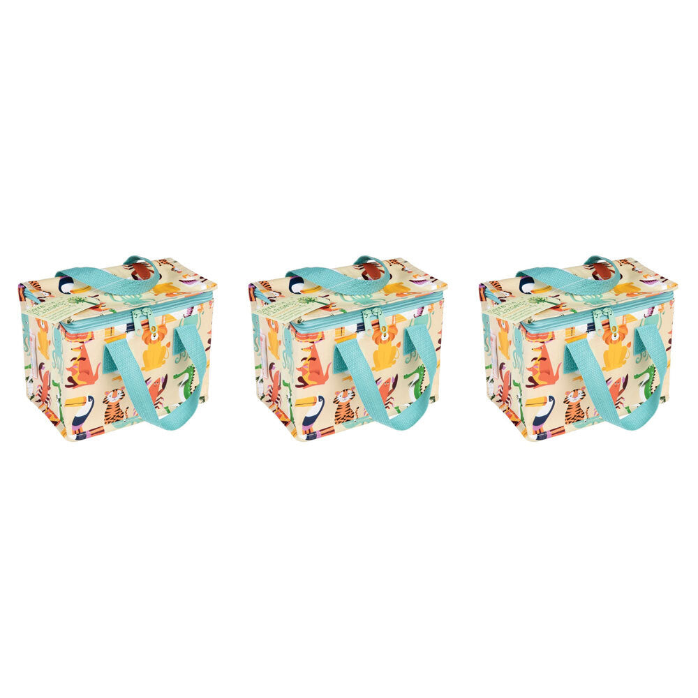 3PK Rex London Kids Insulated Lunch Bag 21x16cm - Colourful Creatures