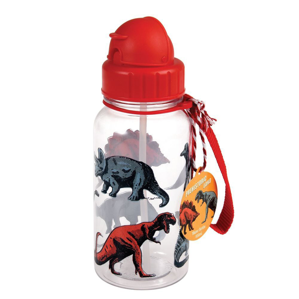 2PK Rex London Kids/Child 500ml Plastic Water Bottle - Prehistoric