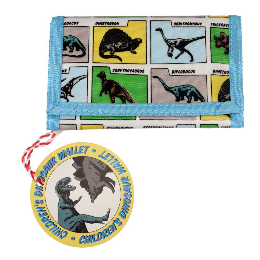 2PK Rex London Kids/Childrens Wallet Trifold 24.5x13.5cm - Prehistoric