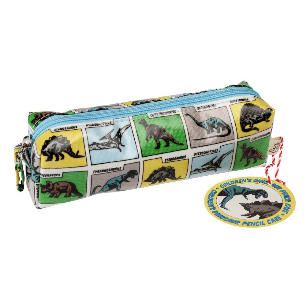 2PK Rex London Pencil Case Stationery Organiser 9x21cm - Prehistoric Land