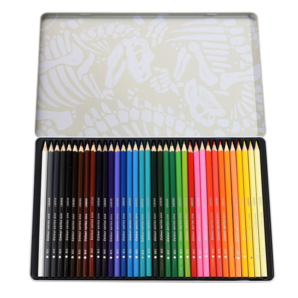 36pc Rex London Colouring Pencils Drawing Stationery 3y+ - Prehistoric Land
