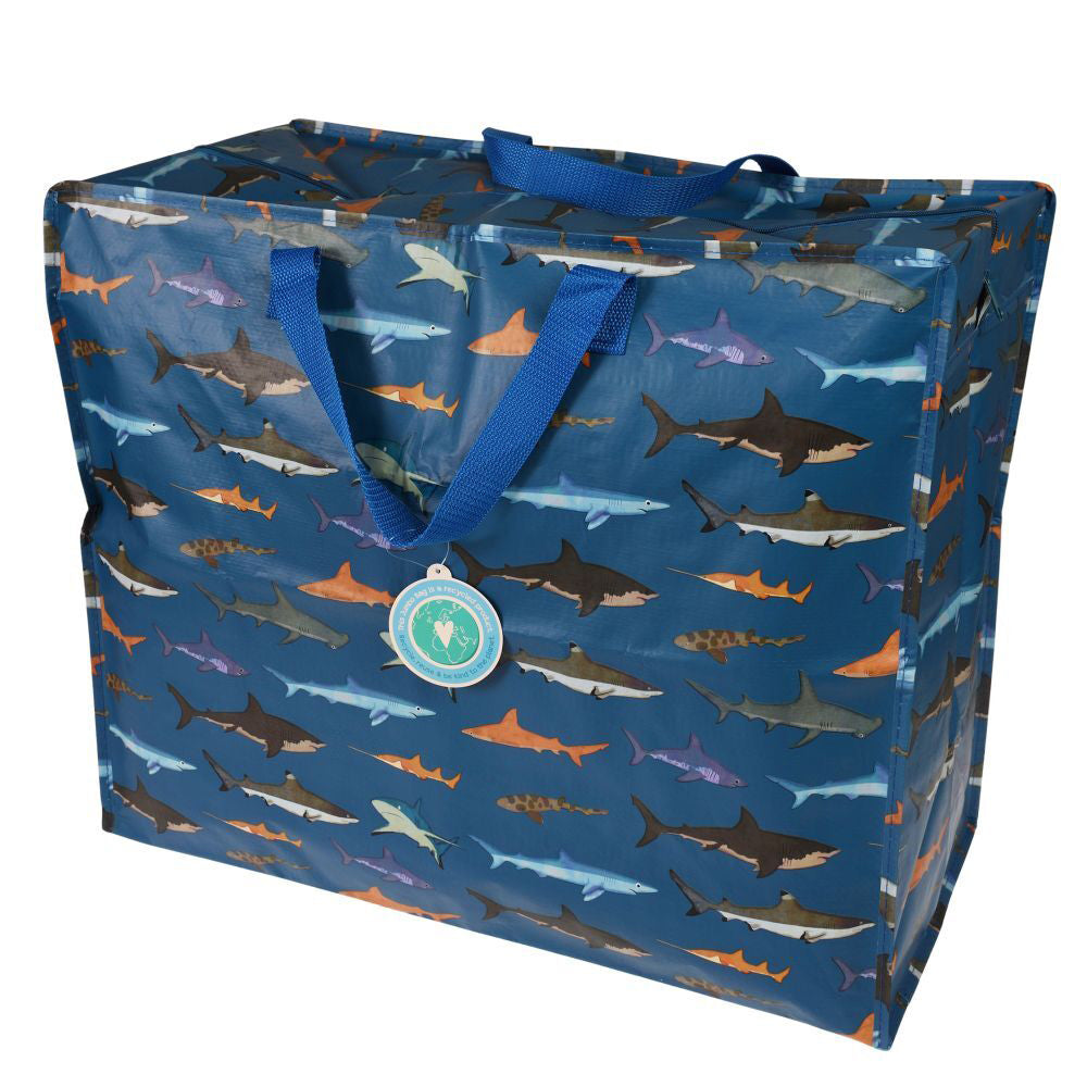 3PK Rex London Jumbo Storage Bag w/ Zip Closure 58x48cm - Sharks