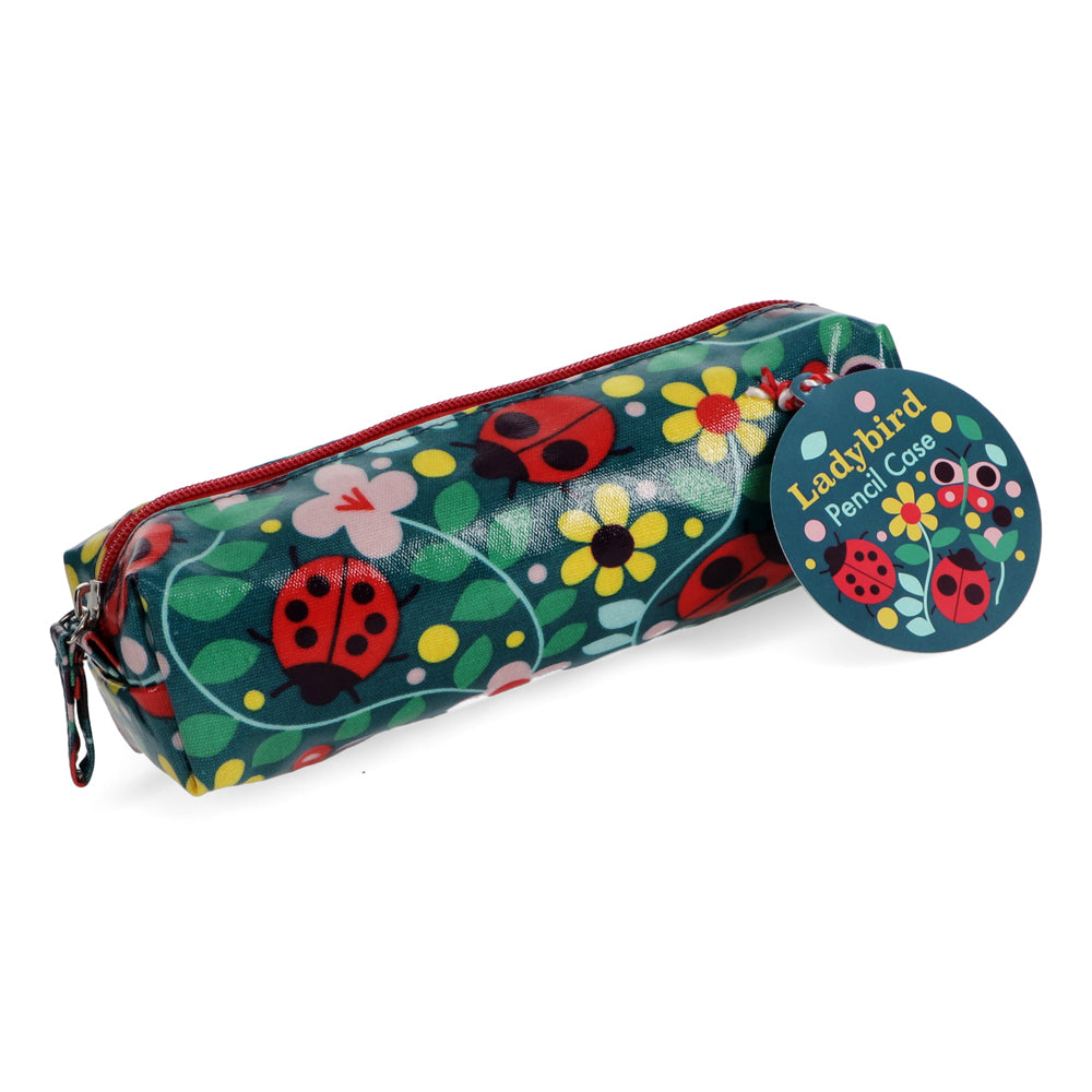 2PK Rex London Pencil Case Stationery Organiser 9x21cm - Ladybird
