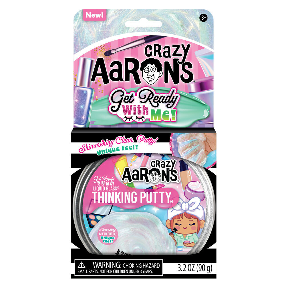 2PK Crazy Aarons Trenserrers Get Ready With Me Putty 4In Tin Kids Sensory Toy 3y+