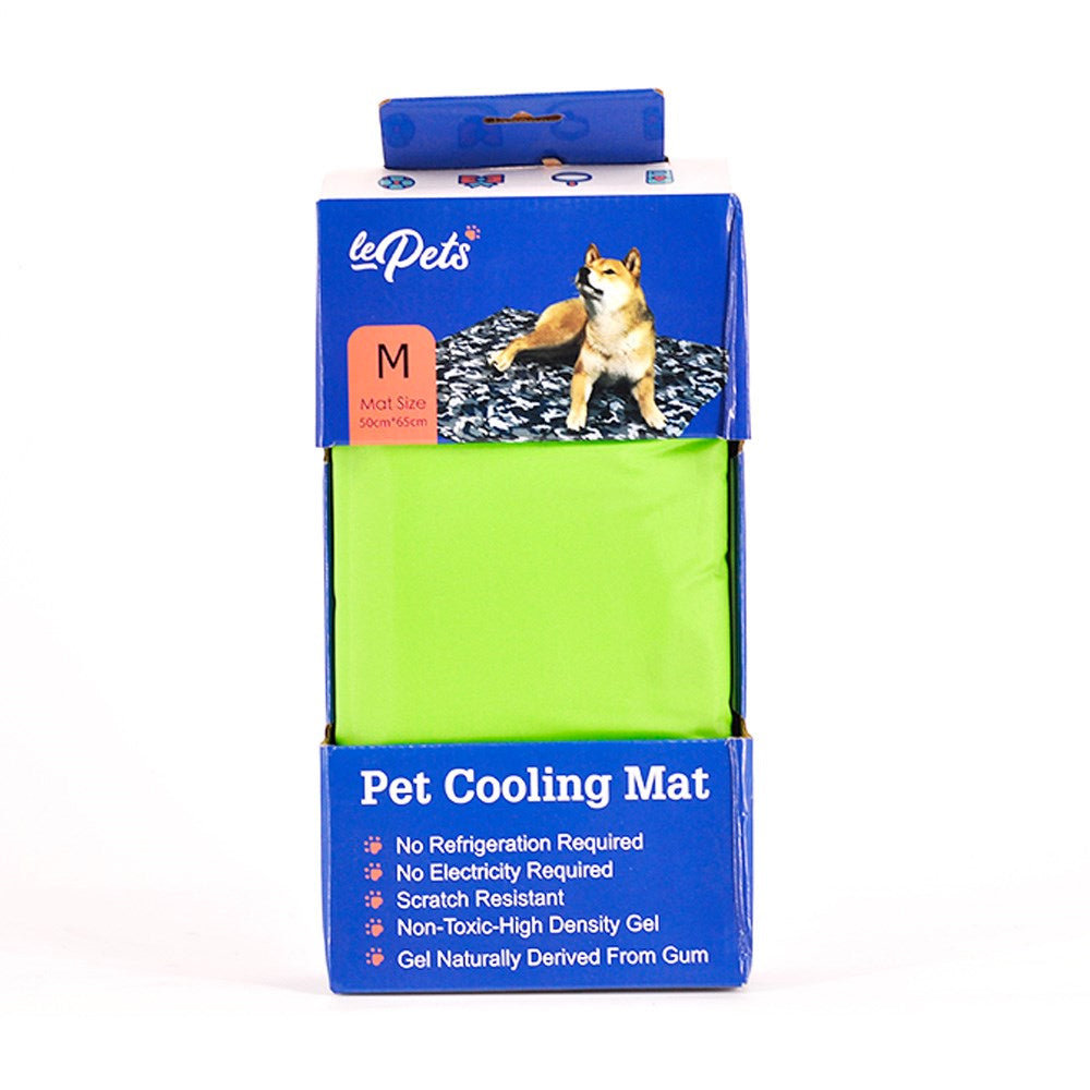 2PK Lepets 40x65cm Pet Cooling Mats/Pad Dog/Puppy Bed Comfort Cushion Medium Green