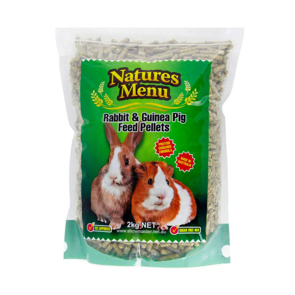 3PK Natures Menu Rabbit & Guinea Pig Pellets Small Animal Food 2KG