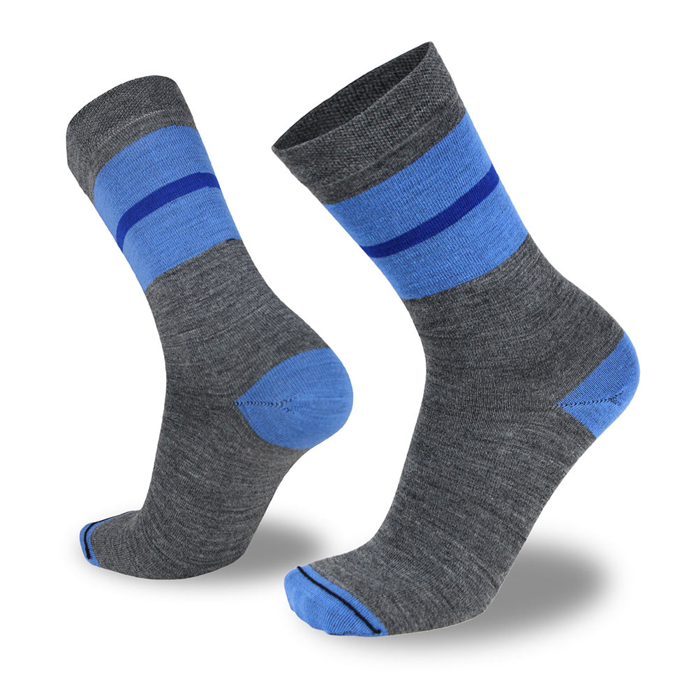 2PK Wilderness Wear Dress Urban AU 3-8 Charcoal Pale Blue Merino Socks