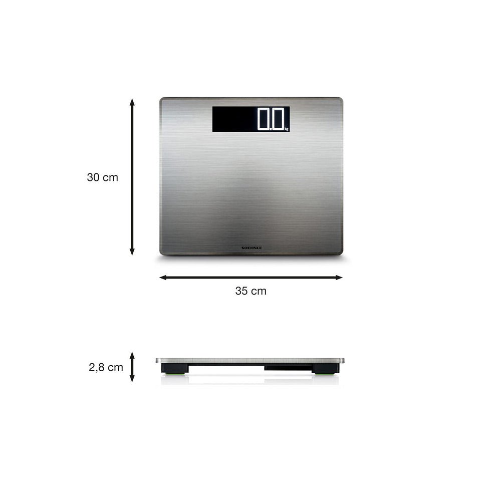 Soehnle Style Sense Safe 300 Stainless Steel Digital Bathroom Scale 180kg