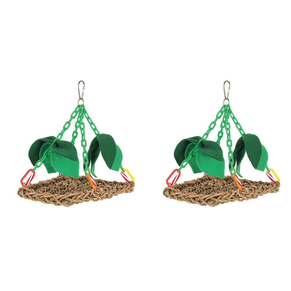 2PK Nature Island Jungle Hammock Bunny/Chinchilla Chew & Play Pet Activity Toy Green