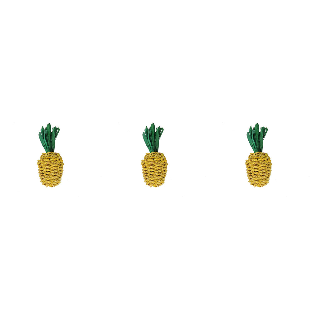 3PK Nature Island Woven Pinapple Chew Small Animal Rabbit/Guinea Pig Play Toy