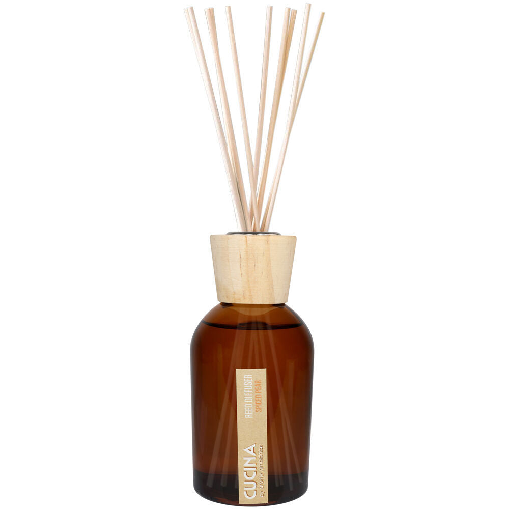 2PK Arome Ambiance Cucuna Diffuser Spiced Pear Fragrance Oil w/ 8 Reeds 200mL