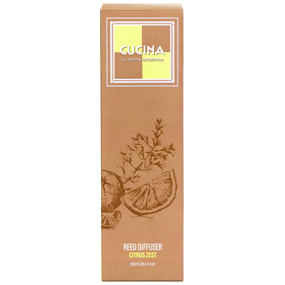 Arome Ambiance Cucuna Diffuser Citrus Zest Fragrance Oil w/ 8 Reeds 200mL