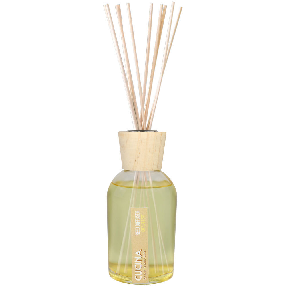 2PK Arome Ambiance Cucuna Diffuser Citrus Zest Fragrance Oil w/ 8 Reeds 200mL