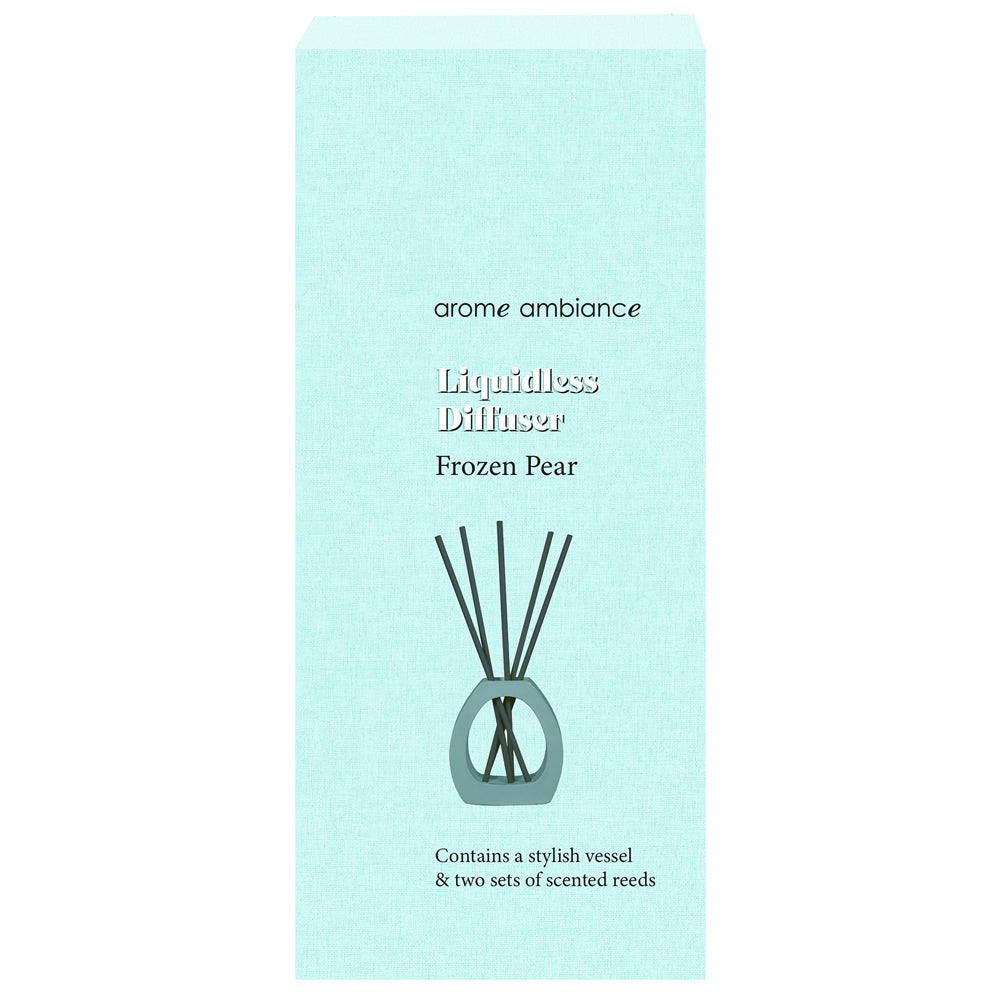 2PK Arome Ambiance Arch Series Liquidless Reed Diffuser Set Frozen Pear Scent