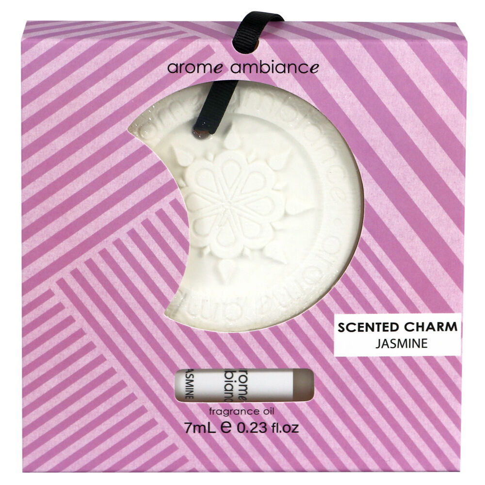 2PK Arome Ambiance Scented Charm & 7ml Fragrance Oil - Jasmine