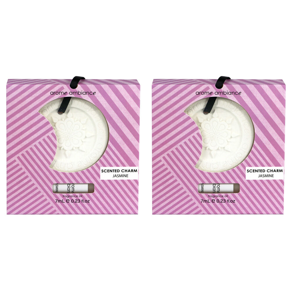 2PK Arome Ambiance Scented Charm & 7ml Fragrance Oil - Jasmine