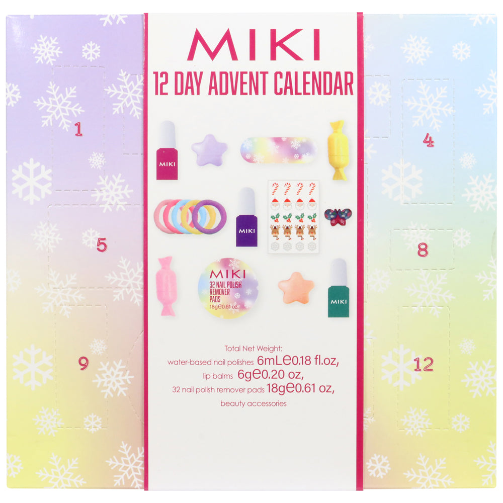 2PK Miki 12 Day Advent Calendar Cosmetic/Beauty Accessories Set