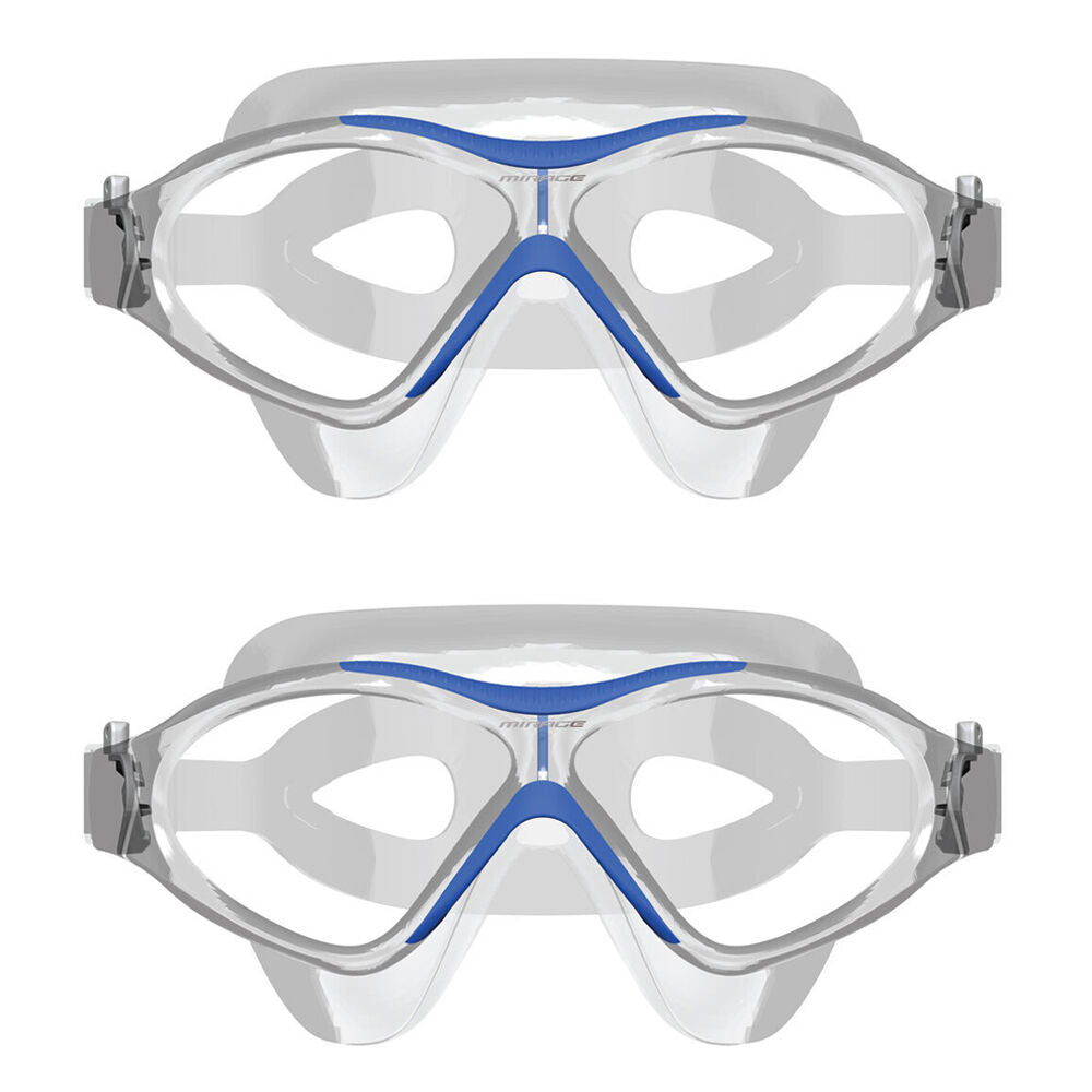 2PK Mirage Junior Lethal Oversized Silicone Swimming Goggles Blue