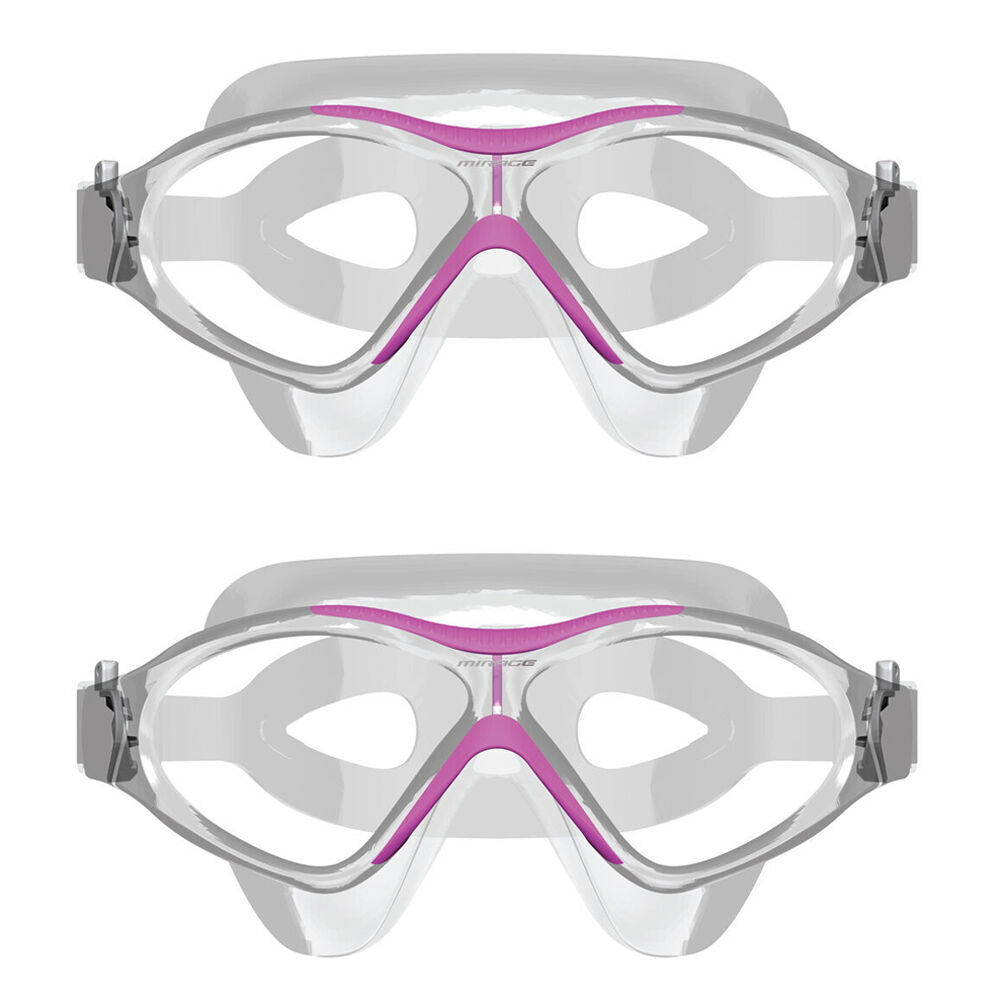 2PK Mirage Junior Lethal Oversized Silicone Swimming Goggles Pink