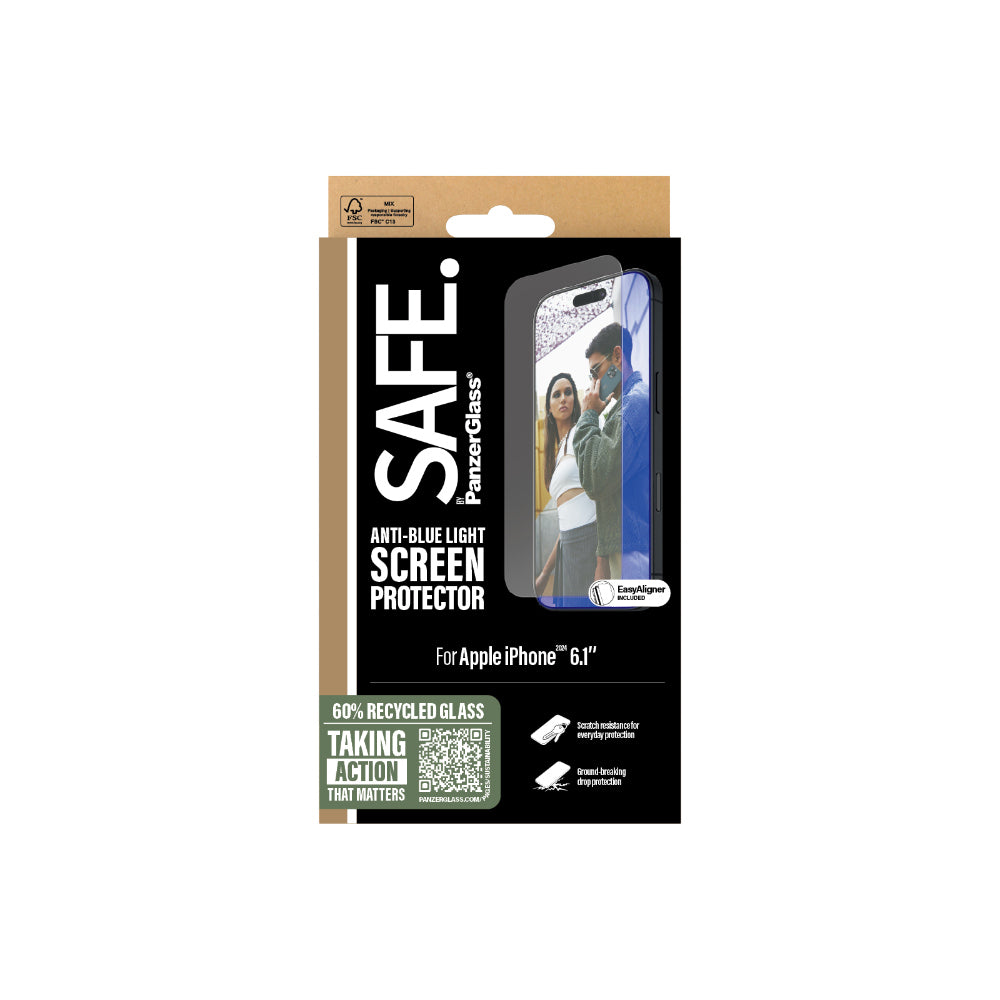 PanzerGlass SAFE UltraWide Fit EyeCare Screen Protector For iPhone 16