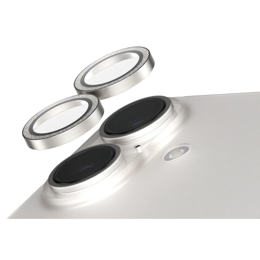 2PK PanzerGlass SAFE Cam Lens Protector For iPhone 16 Plus Glitter Silver