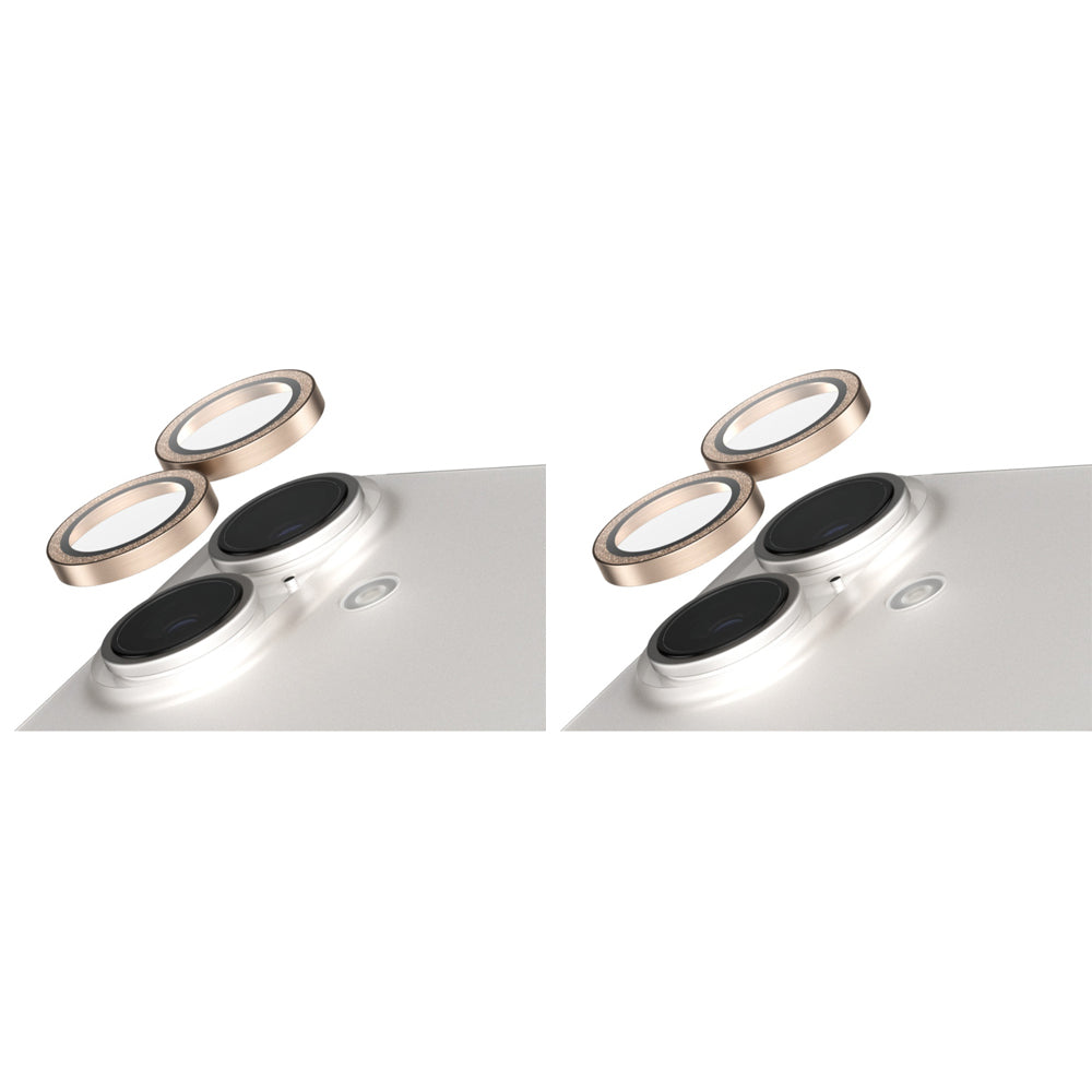 2PK PanzerGlass SAFE Cam Lens Protector For iPhone 16 Plus Glitter Gold