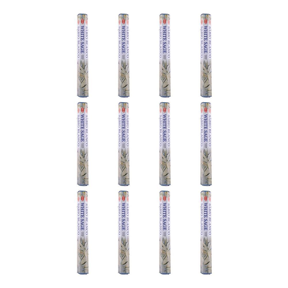 12x 20pc HEM Hexa White Sage Scent Incense Sticks Meditation Fragrance