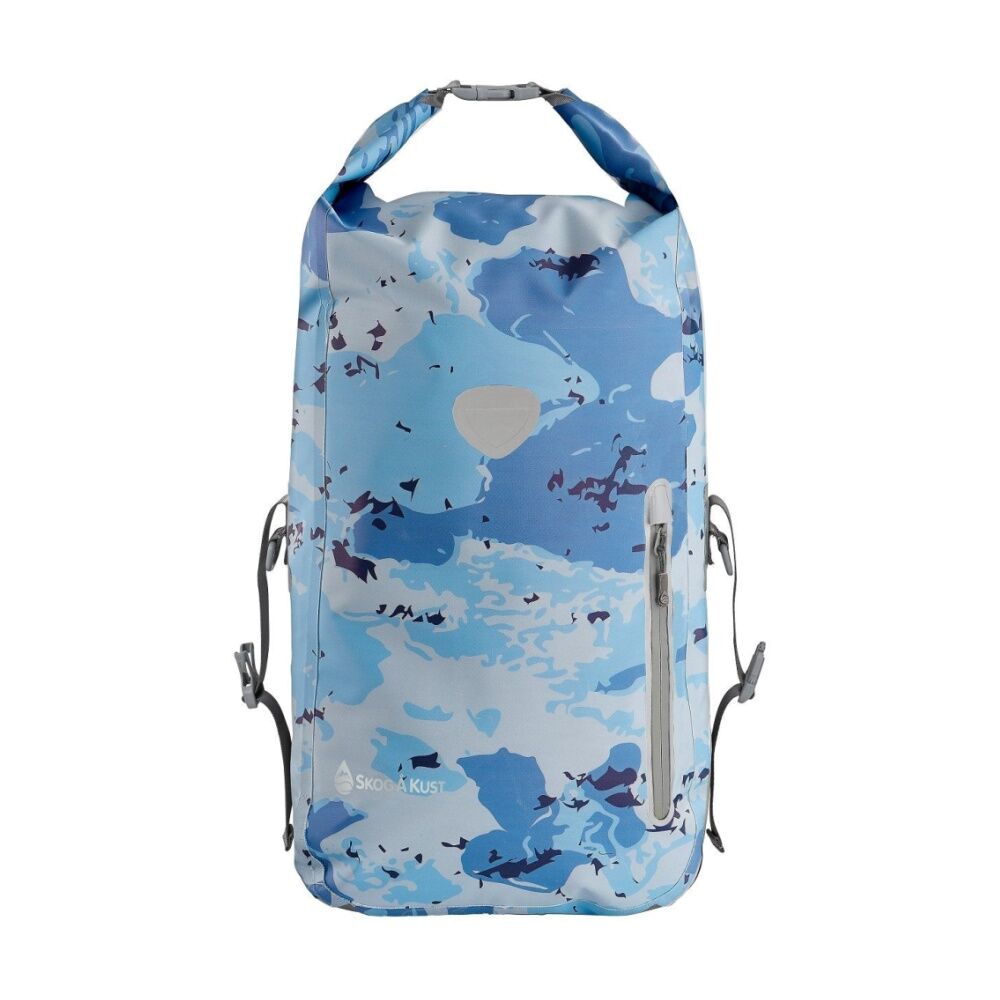 Skog A Kust Blue Dry Bag Waterproof Backpack 35L Padded Straps Reflective Trim