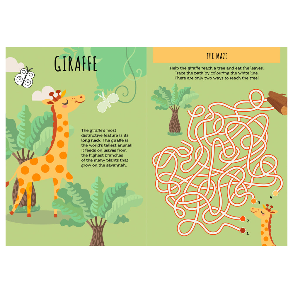 3x Sassi Stickers & Activities Book Kids/Children Fun Reading The Savannah 3y+