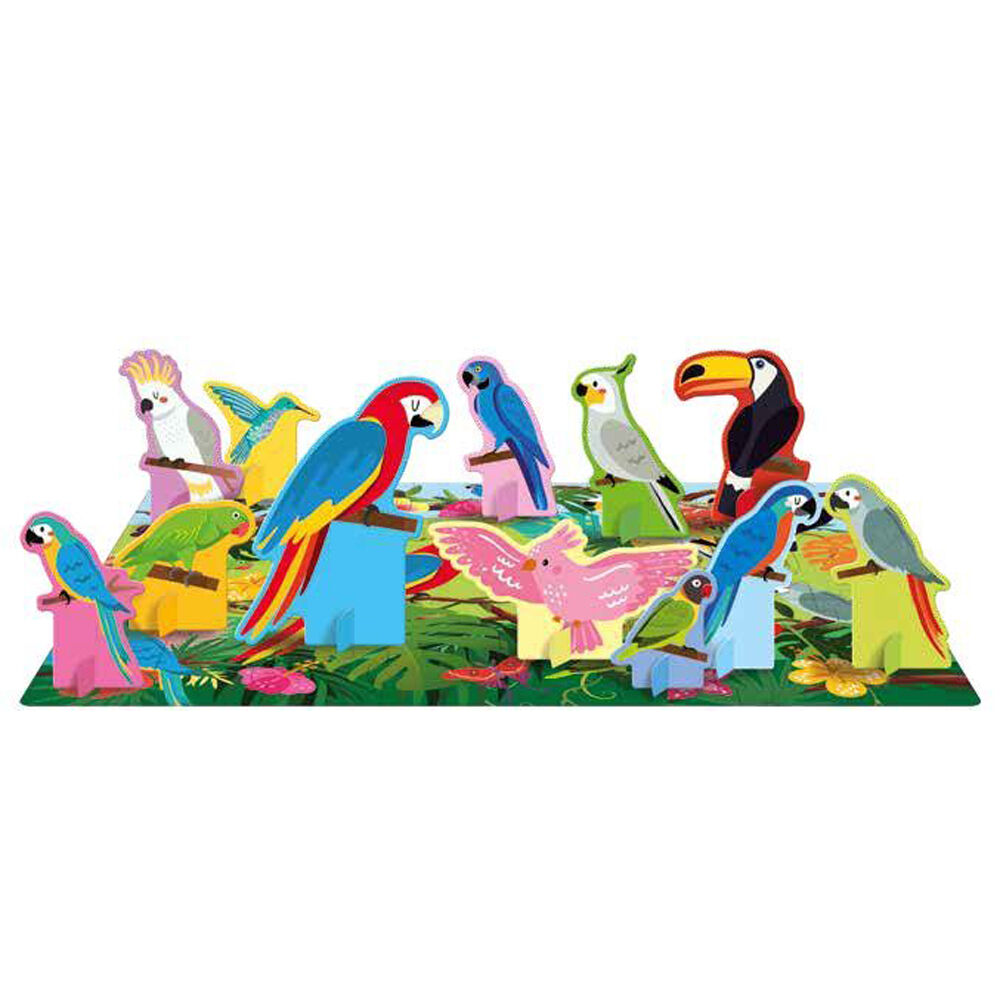 40pc Sassi 3D Puzzle & Story Book Kids Activity Set World of Birds 4y+