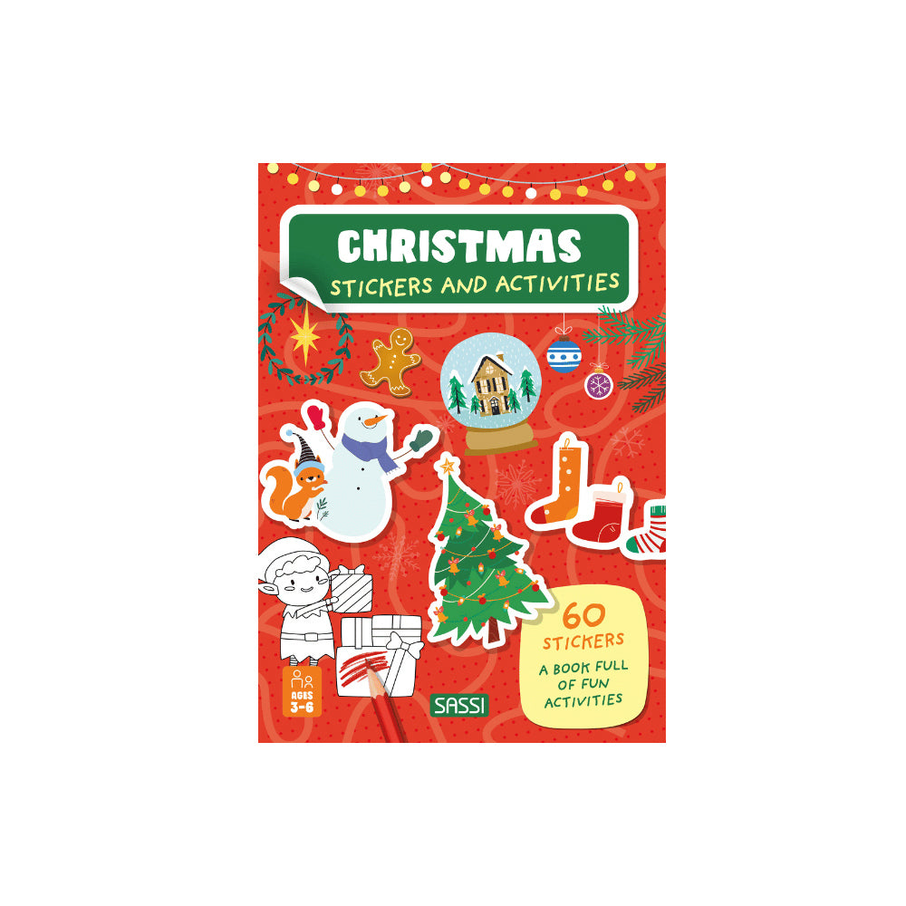 3PK Sassi Kids/Children Educational Stickers & Activities Book - Christmas 3y+