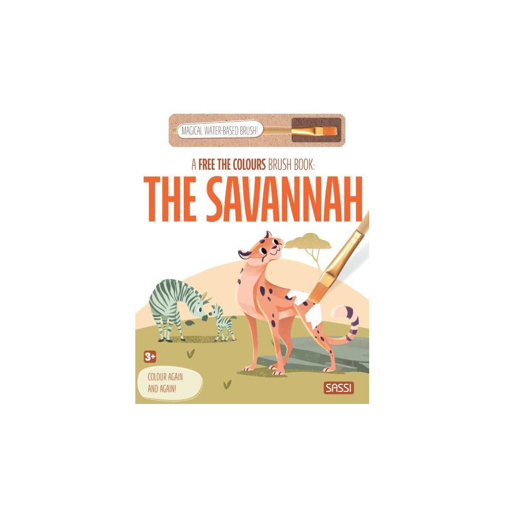 2PK Sassi Free the Colours Reusable Paint Brush Book - The Savannah 3y+