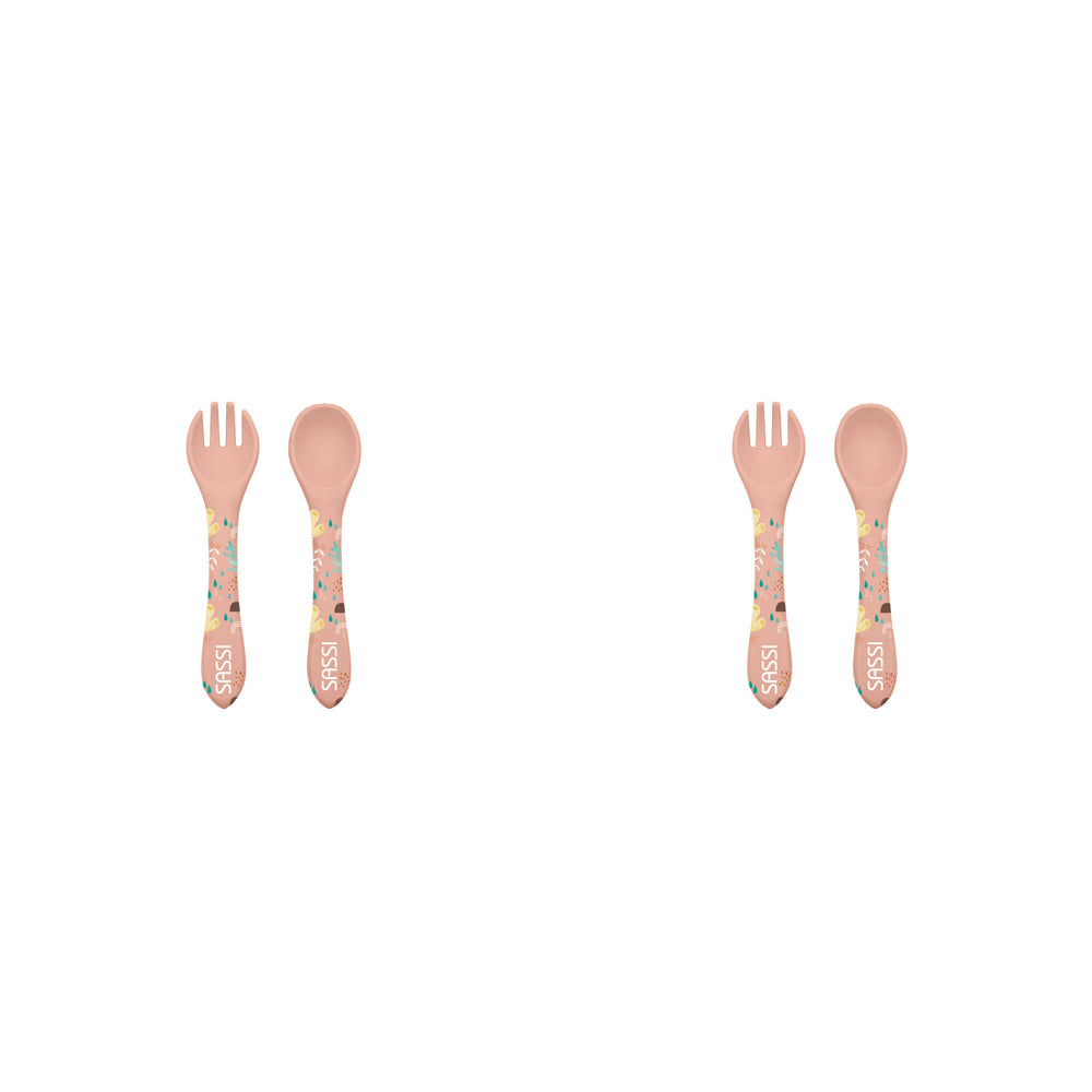 2PK Sassi Silicone Cutlery Set Slurpy The Octopus Baby/Childrens Tableware 6m+